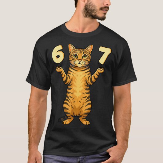 67 Cat Meme Funny Gen Alpha Slang Humor For Teens  Tシャツ (正面)