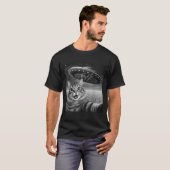 67 Cat Selfie With Alien Ufos Funny Cat Six Seven  Tシャツ (正面フル)