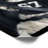 67 Cat Wearing Sungles Gen Alpha Funny Six Seven 6 ポスター (角)