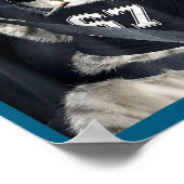 67 Cat Wearing Sungles Gen Alpha Smoking Cat  ポスター (角)