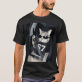 67 Cat Wearing Sungles Gen Alpha Smoking Cat  Tシャツ (正面)