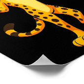 67 Cheetah Meme Six Seven Hands Motion Kids Teens  ポスター (角)