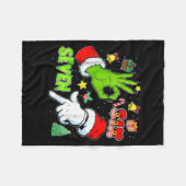 67 Christmas 6 7 Meme Elf Santa Pajamas Gen Alpha  フリースブランケット (正面(横))