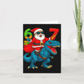 67 Christmas 6 7 Meme Funny Santa Six Seven Xmas B カード (正面)