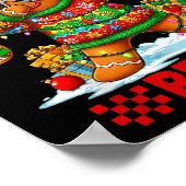 67 Christmas 6 7 Meme Gingerbread Man Xmas Pajamas ポスター (角)