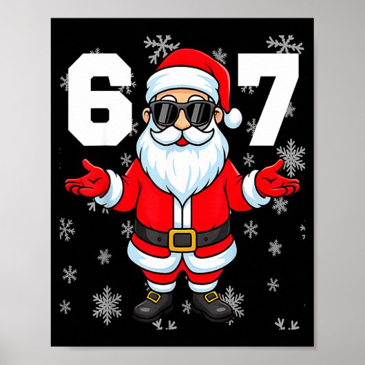 67 Christmas 6 7 Meme Pajamas 67 Bruh Slang  ポスター (正面)