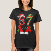 67 Christmas 6 7 Meme Pajamas Holiday Gen Alpha Sl Tシャツ (正面)