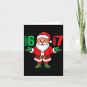 67 Christmas 6 7 Meme Six Seven Funny Santa Xmas 8 カード (正面)