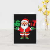 67 Christmas 6 7 Meme Six Seven Funny Santa Xmas 8 カード (黄色い花)