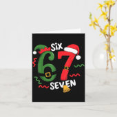 67 Christmas 6 7 Meme Six Seven Xmas  カード (黄色い花)