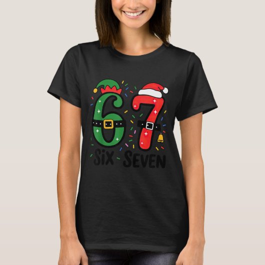 67 Christmas 6 7 Meme Six Seven Xmas  Tシャツ (正面)