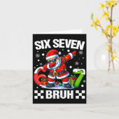67 Christmas 6 7 Six Seven Bruh Xmas Holiday Gen A カード (黄色い花)