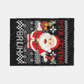 67 Christmas 6 7 Six Seven Bruh Xmas Santa Sweater フリースブランケット (正面(横))