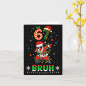 67 Christmas Bruh 6 7 Funny Meme Gift Teen Boys Gi カード (黄色い花)