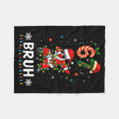 67 Christmas Bruh 6 7 Funny Meme Gift Teen Boys Gi フリースブランケット (正面(横))