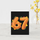 67 Christmas Burger Shirt 6 7 Meme Funny 67 Hambur カード (黄色い花)