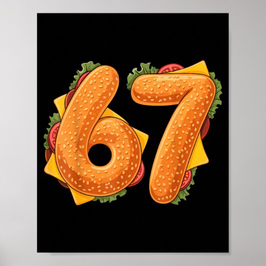67 Christmas Burger Shirt 6 7 Meme Funny 67 Hambur ポスター (正面)