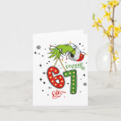 67 Christmas Costume Funny Winter Celebration  カード (黄色い花)