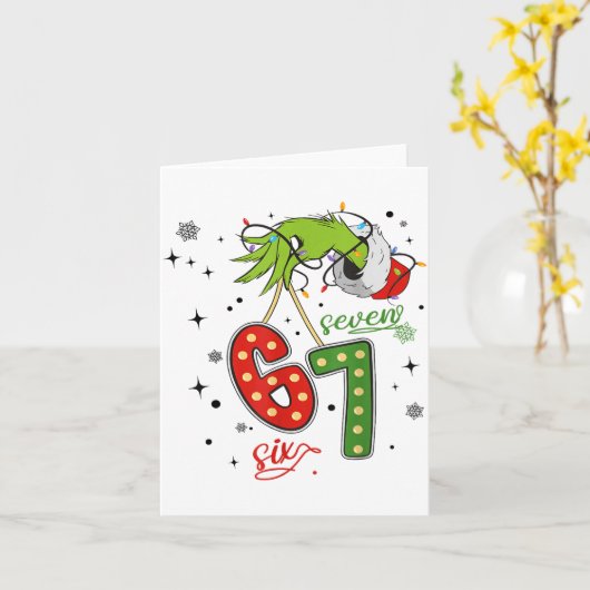 67 Christmas Costume Funny Winter Celebration  カード (黄色い花)