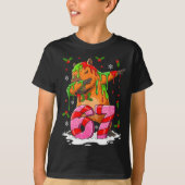 67 Christmas Funny 67 Brainrot Youth Kids Capybara Tシャツ (正面)