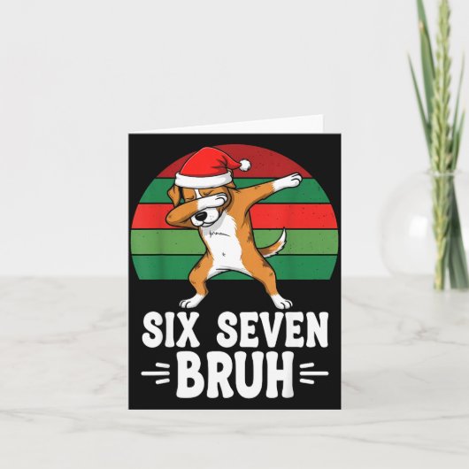 67 Christmas Funny 67 Brainrot Youth Kids Dog 67  カード (正面)