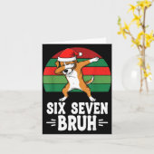 67 Christmas Funny 67 Brainrot Youth Kids Dog 67  カード (黄色い花)