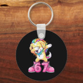 67 Christmas Funny 67 Brainrot Youth Kids Dog 67 キーホルダー (正面)