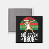 67 Christmas Funny 67 Brainrot Youth Kids Dog 67 マグネット (正面/裏面)