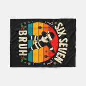 67 Christmas Funny 67 Meme Youth Kids Dabbing Sant フリースブランケット (正面(横))