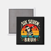 67 Christmas Funny 67 Meme Youth Kids Dabbing Sant マグネット (正面/裏面)