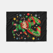 67 Christmas Funny 67 Meme Youth Kids Elf 67  フリースブランケット (正面(横))