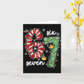 67 Christmas Funny 6 7 Meme Six Seven Xmas Boys Ki カード (黄色い花)