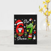 67 Christmas Funny 6 7 Meme Six Seven Xmas Boys Ki カード (黄色い花)