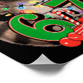 67 Christmas Funny Raccoon Festive 6-7 Meme Boys G ポスター (角)