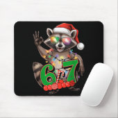 67 Christmas Funny Raccoon Festive 6-7 Meme Boys G マウスパッド (マウス)