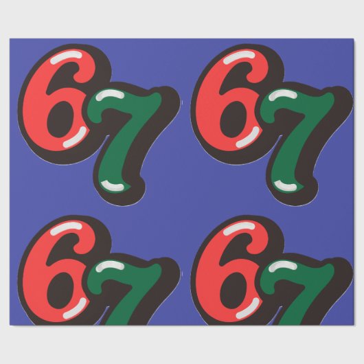 67 Christmas Funny Red & Green Wrapping Paper ラッピングペーパー (シーム)