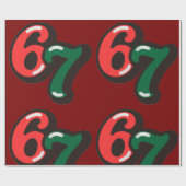 67 Christmas Funny Red & Green Wrapping Paper ラッピングペーパー (フラット)