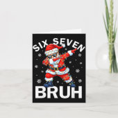 67 Christmas Funny Six Seven Bruh Meme Dabbing San カード (正面)
