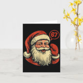 67 Christmas Funny Six Seven Meme 6_7 Shirt Santa  カード (黄色い花)