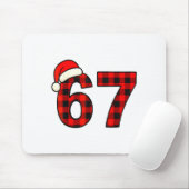 67 Christmas Funny Six Seven Meme Brainrot Plaid S マウスパッド (マウス)