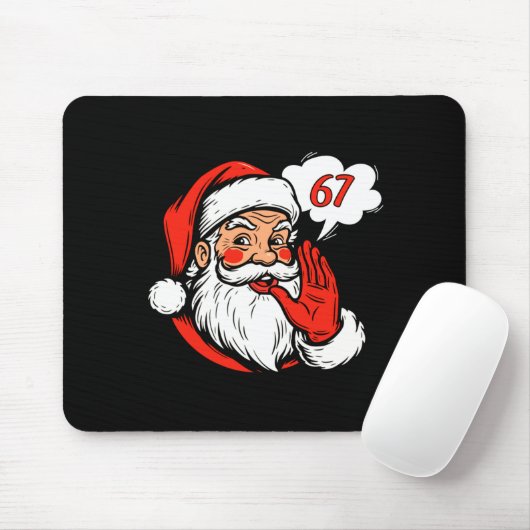 67 Christmas Funny Six Seven Meme Brainrot Santa C マウスパッド (マウス)