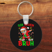 67 Christmas Funny Six Seven Meme Brainrot Santa K キーホルダー (正面)
