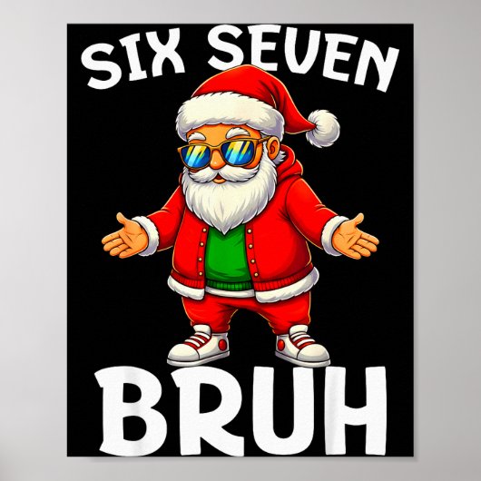 67 Christmas Funny Six Seven Meme Brainrot Santa K ポスター (正面)