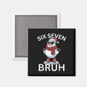 67 Christmas Funny Six Seven Meme Brainrot Snowman マグネット (正面/裏面)