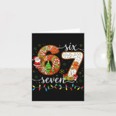 67 Christmas Gingerbreadman 6 7 Meme Xmas 67 カード (正面)