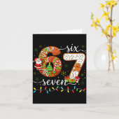 67 Christmas Gingerbreadman 6 7 Meme Xmas 67  カード (黄色い花)