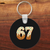 67 Christmas Holiday 6 7 Meme Gen Alpha Slang Back キーホルダー (正面)