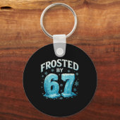 67 Christmas Ice Frost Cold 6 7 Internet Meme Xmas キーホルダー (正面)