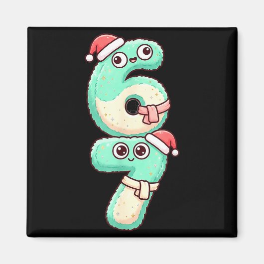 67 Christmas Kawaii Pastel Design  マグネット (正面)
