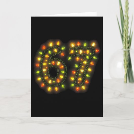 67 Christmas Lights 6 7 Meme Gen Alpha Slang  カード (正面)